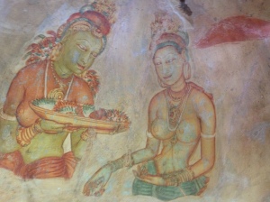 9th century frescos at Sigiriya.